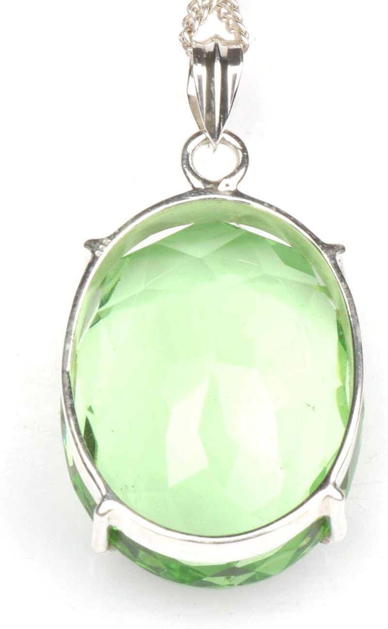 GEMHUB Gemstone Pendant Without Chain 44 CT-135 CT Oval Shape Sterling Silver Pendant Jewelry Women - Image 3